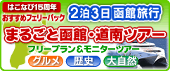 函館旅行/南北海道周遊ツアー3泊4日モニターツアー